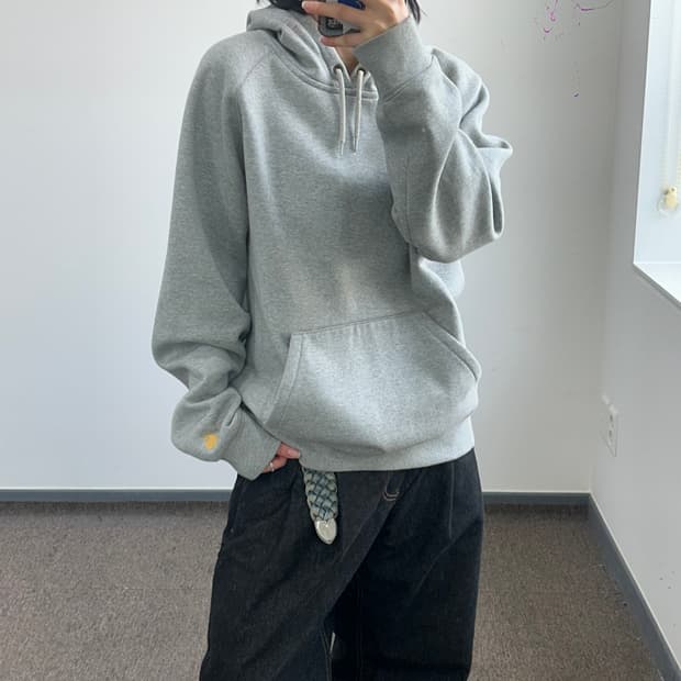 Carhartt 칼하트 그레이 후드티