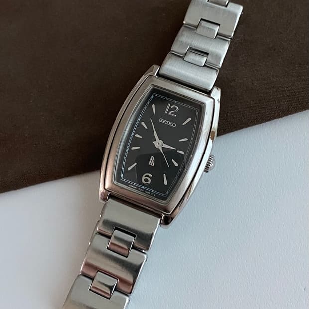 Seiko 세이코 lk 루키아 스퀘어 쿼츠 블랙 레이디스
