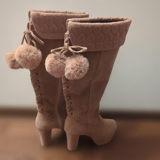 라떼갸루 히메갸루 리즈리사깔 디어리 부츠 아가일 니트 큐롯