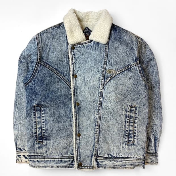 써지오 바렌테 80's 양털 라이더 데님 트러커 자켓 PN5722
