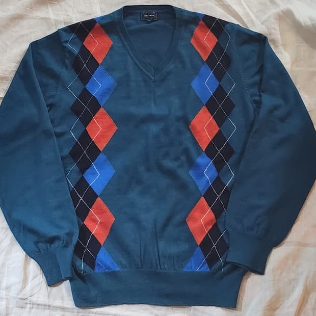 아가일 니트 얇은니트