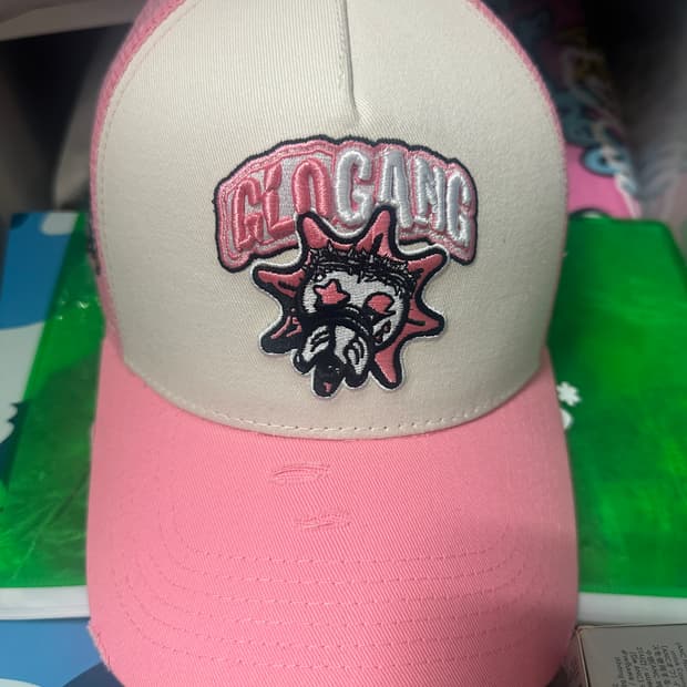 치프키프 글로갱 glogang 핑크 클래식 로고캡 매쉬캡 새상품