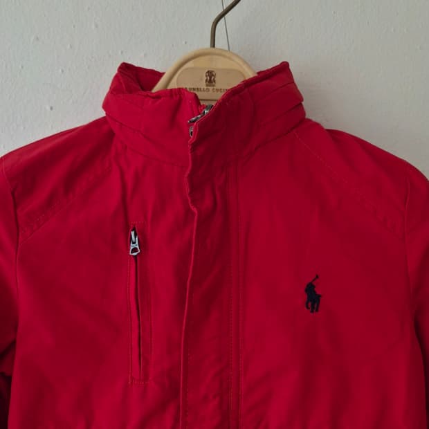 폴로랄프로렌 키즈 레드 후드집업점퍼 바람막이점퍼 6T사이즈