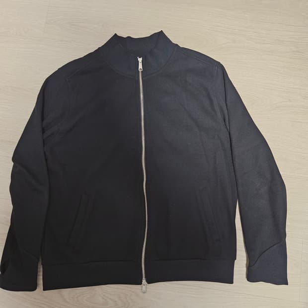 Etce PANNEL KNIT ZIP UP (BLACK)