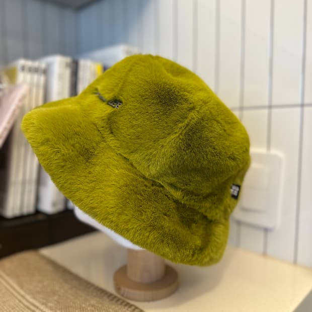 유희 퍼 버킷햇 크림, 카키