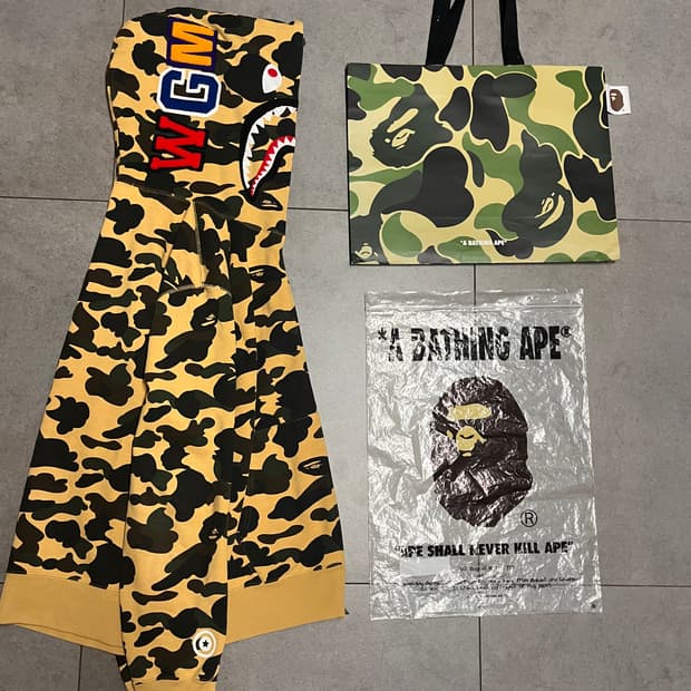 베이프 황계 샤크 후드집업