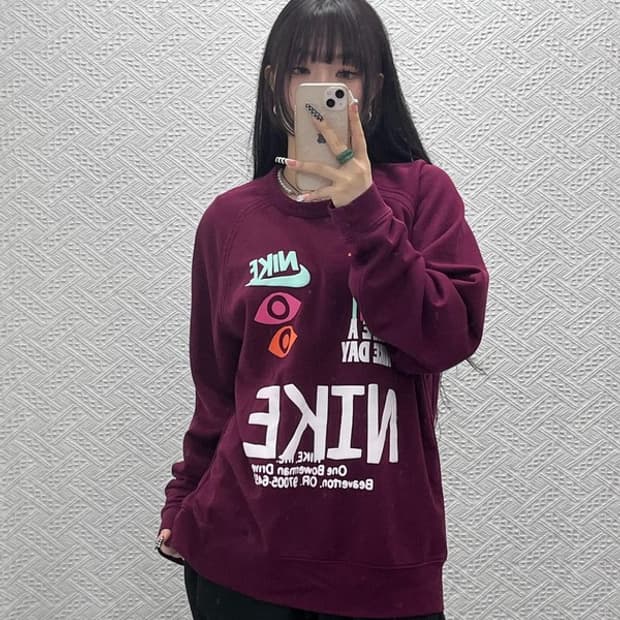 나이키 HBR 올드스쿨 키치 그래픽 로고 맨투맨 XL C10639