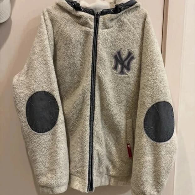 (무배)뉴에라 엠엘비 양키스 뽀글이 후드집업 후리스