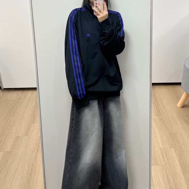 아디다스 베켄바우어 블랙 퍼플 BB트랙탑 져지