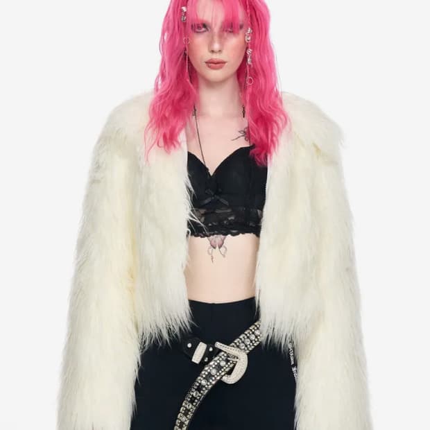 [SCHISM INDUCING] CROPPED FUR JACKET