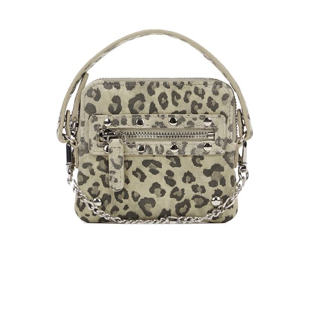 다이닛 스터드 크로스 체인 지갑 레오파드 팔아요