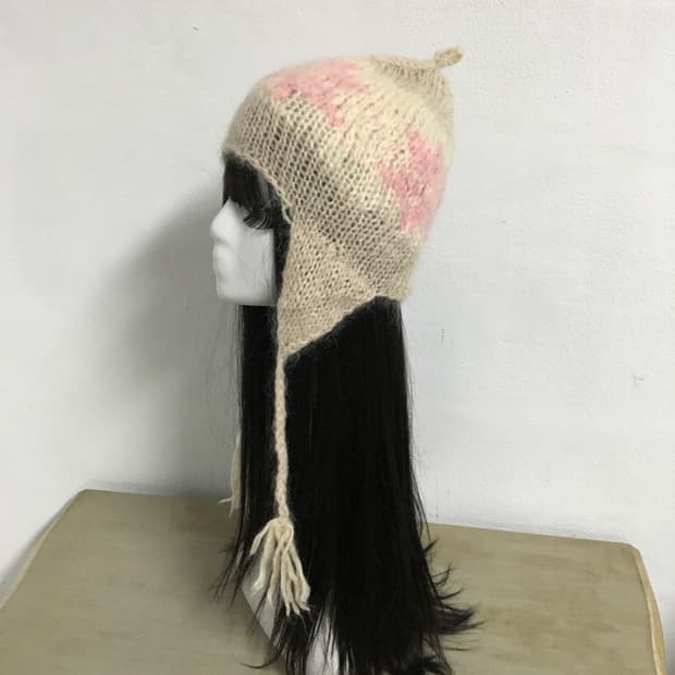  snow pattern knit beanie