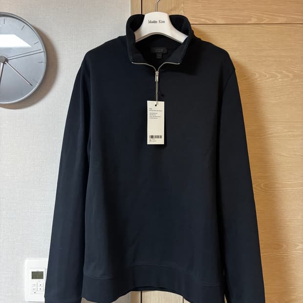 택포/S급) COS 네이비 하프 집업 스웨트 셔츠
