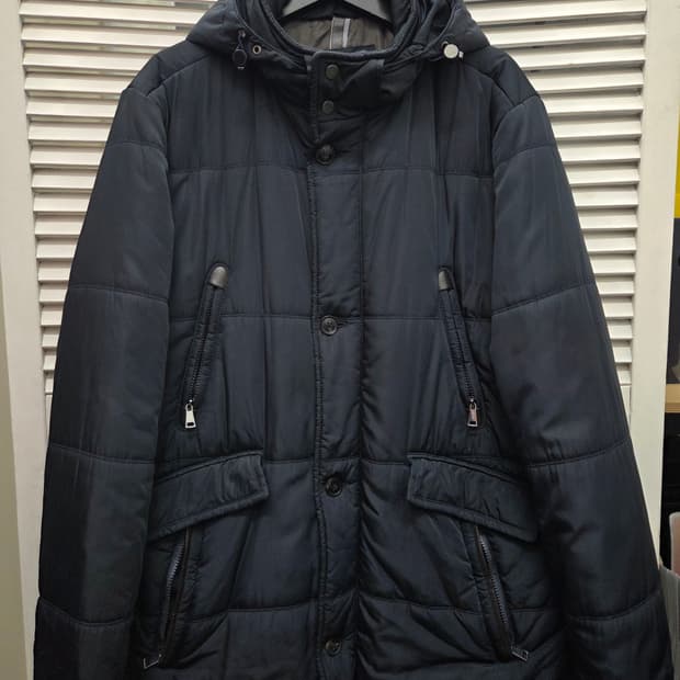 발망 가죽 트리밍 패딩 점퍼