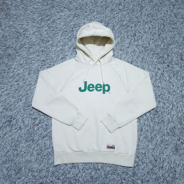Jeep) M 남자 클래식핏 아이보리 후드티셔츠 / 왕눈이샵