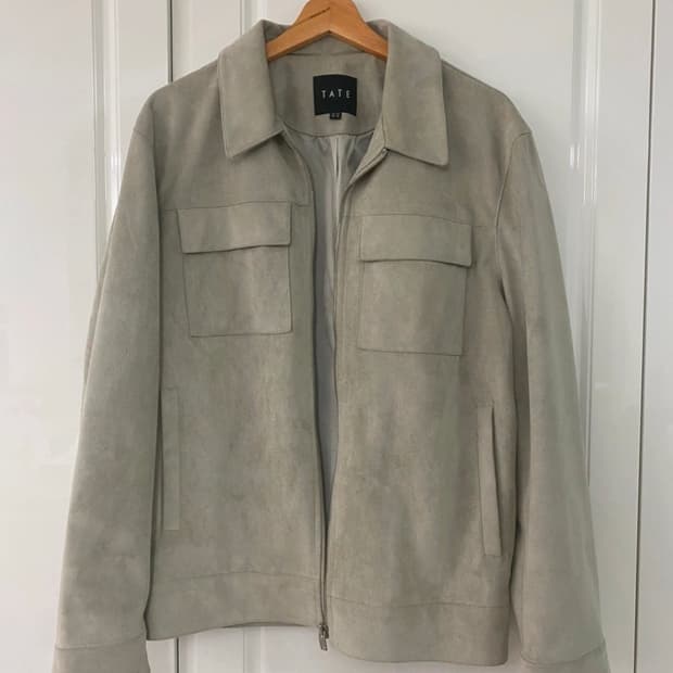 TATE 테이트 스웨이드 트러커 자켓 그레이 색상 105