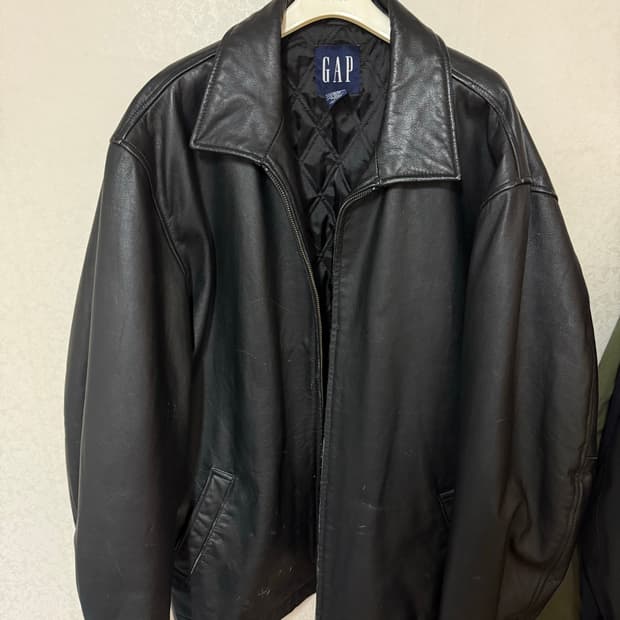 L) 올드 갭 gap 레더 자켓
