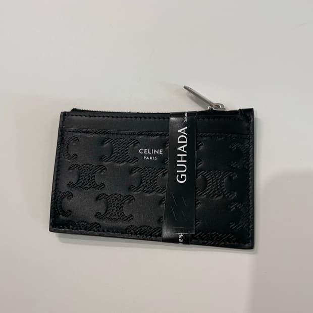 셀린느 트리오페 지퍼 카드지갑 블랙 새상품 판매
