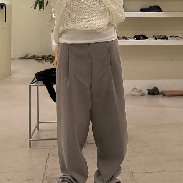 빈티지 세미 테이퍼드 슬랙스 U646