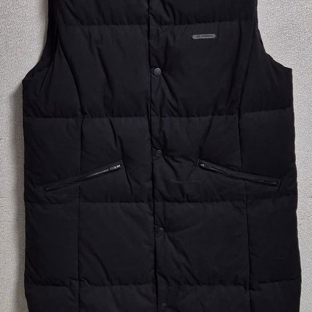 M (66) 아이더 블랙 덕다운 오리털 롱 패딩조끼 