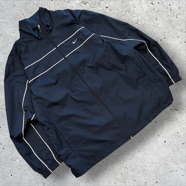 [XL] 00s Nike 나이키 올드스쿨 네이비 바람막이 E567
