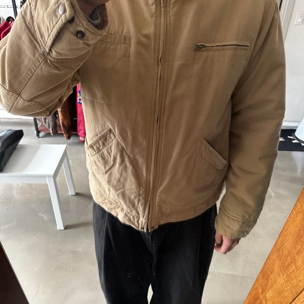 아메리칸 빈티지 워크 코튼 블루종 자켓