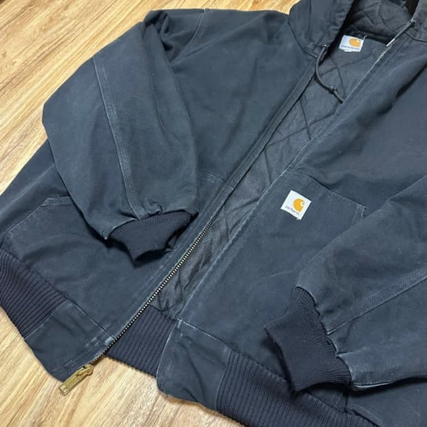 칼하트 J140 블랙 후드 자켓 XL