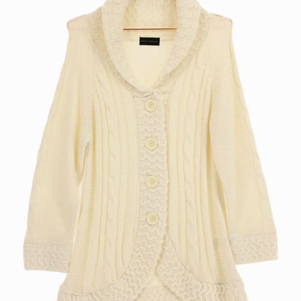 모리걸 아이보리 가디건 