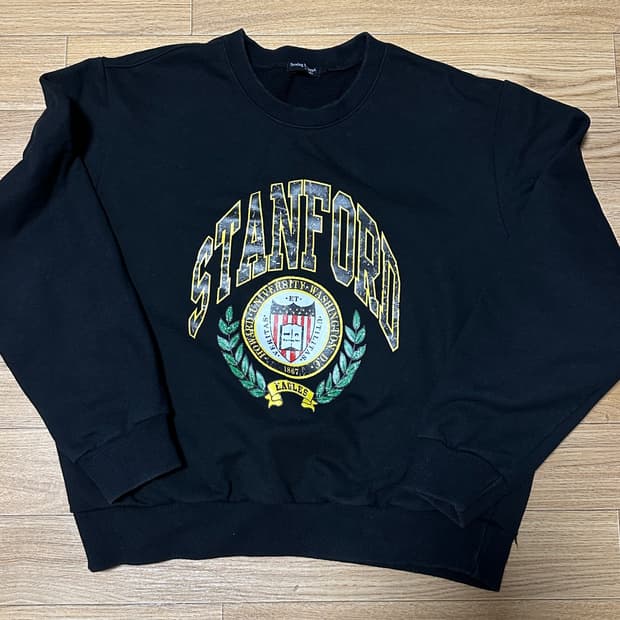 검정 빈티지 맨투맨 S