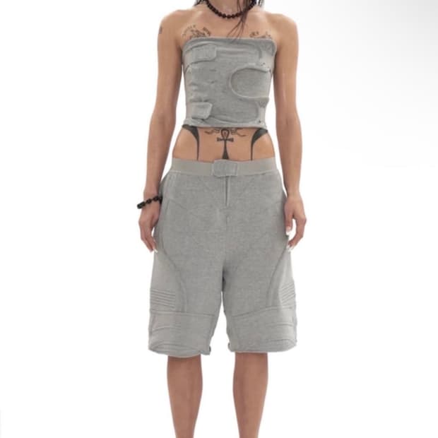 604service BIKER BANDING SWEAT SHORT