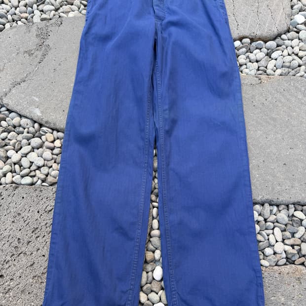 1980s GERMAN HBT INK BLUE 헤링본트윌 프렌치워크팬츠