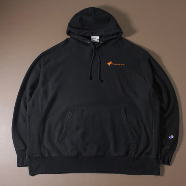 Champion 챔피온 프린팅 블랙 기모 후드티