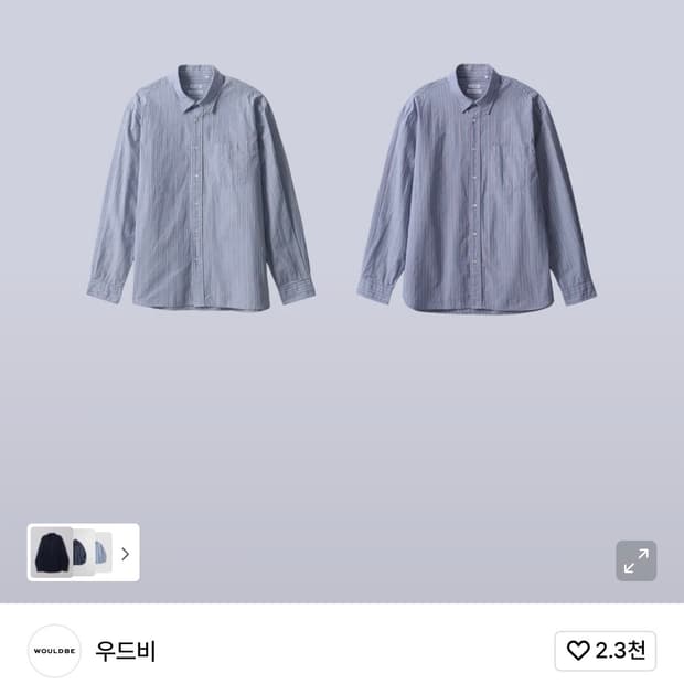 (2) 우드비 릴렉스 스트라이프 셔츠 삭스