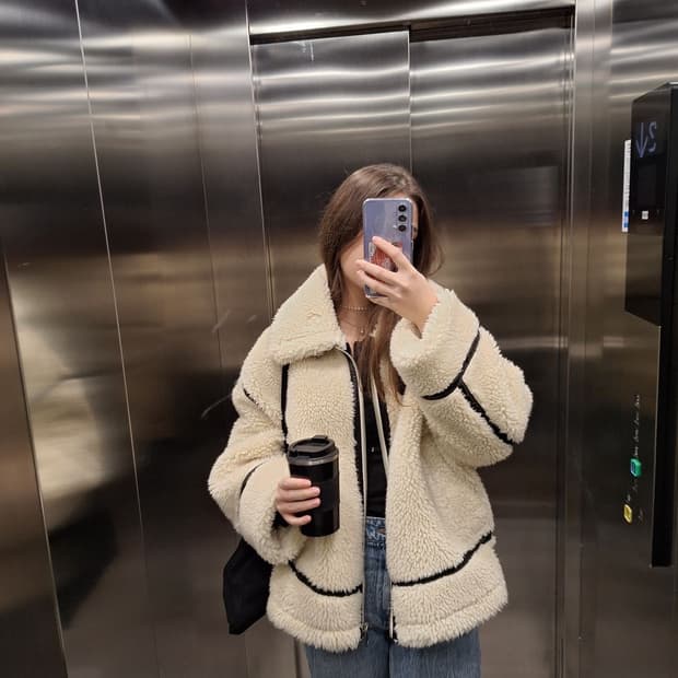 자라 에코파 시어링 바이커 점퍼 무스탕