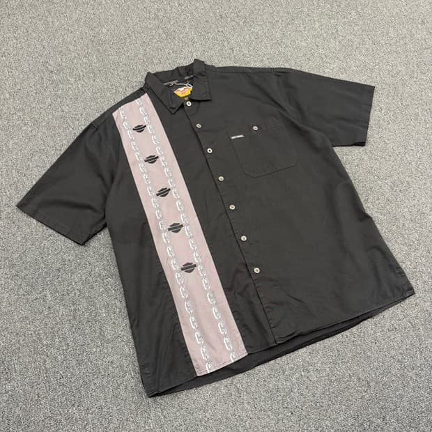 XL) 할리데이비슨 빈티지 체인 프린팅 반팔셔츠