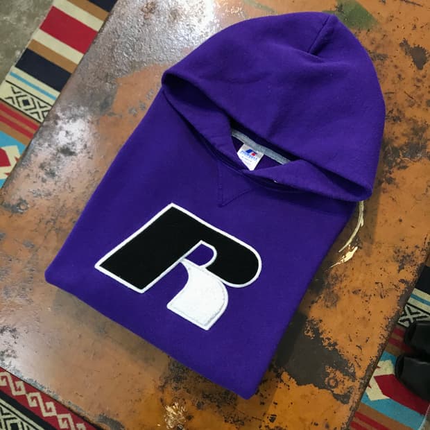 러셀 퍼플 시그니처 로고 기모 후디 남성 102 여성 프리사이즈