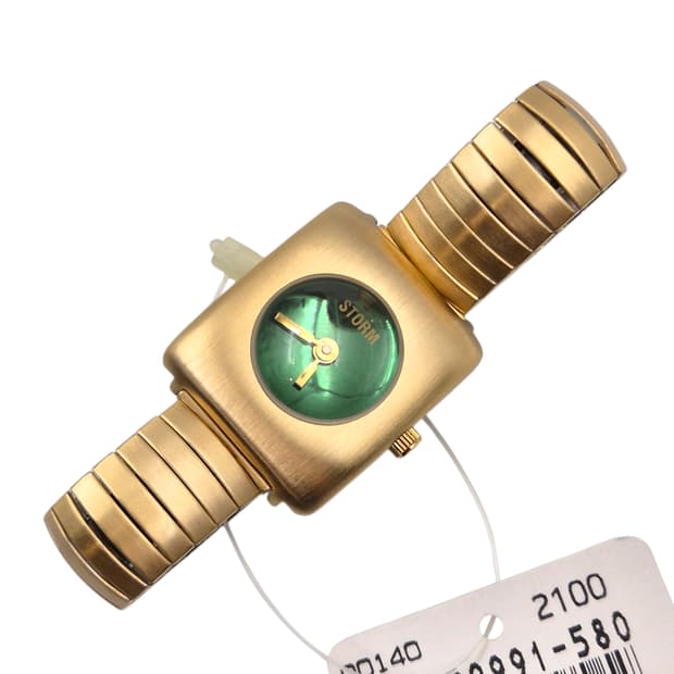 90s 영국 스톰 그린 스퀘어 반구 팔찌 시계