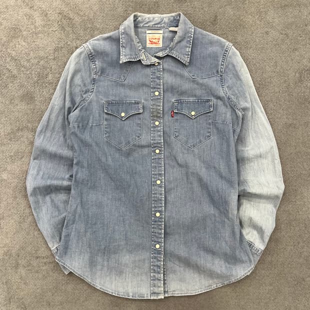 XS 리바이스 데님 웨스턴 셔츠