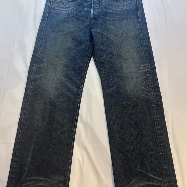 RRL 기빈스 워싱 빈티지 파이브 포켓 데님 33x32