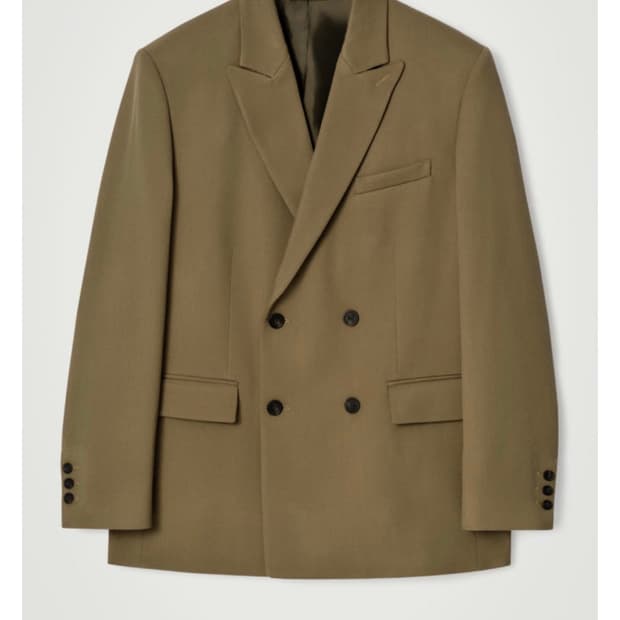 COS 릴랙스드 더블 브레스티드 울 블레이저 52사이즈