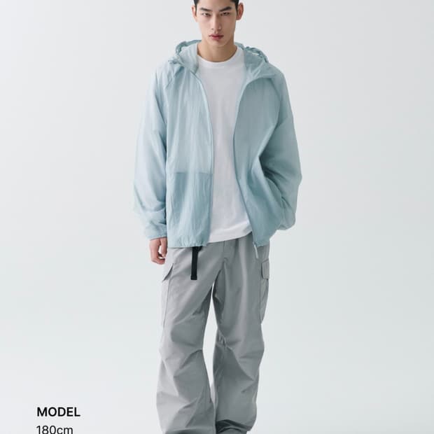 무신사 스탠다드 바람막이 클라우디 블루 2XL