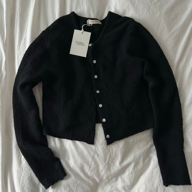 Nothing written 낫띵리튼 코떼 알파카 라운드 가디건
