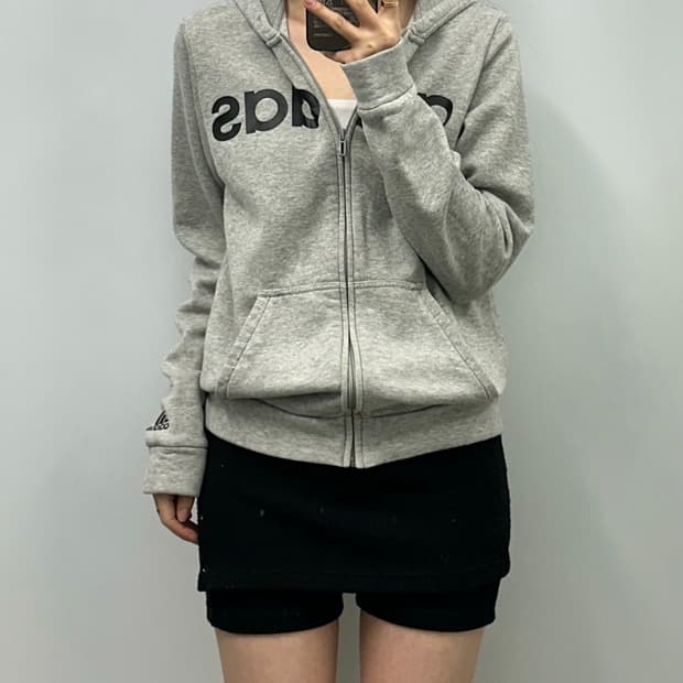 아디다스 스펠아웃 그레이 후드집업