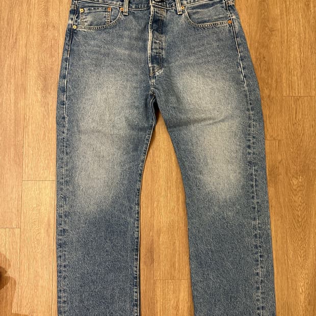 리바이스 501 워싱 데님 38x30