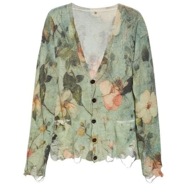 R13 25ss 플로랄 가디건