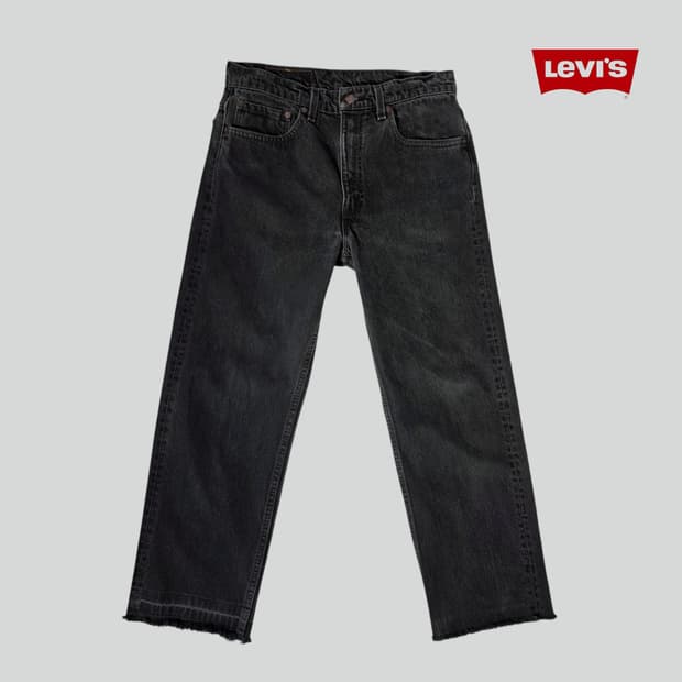 [W33L32]90s 리바이스 USA 505 블랙 데님 팬츠