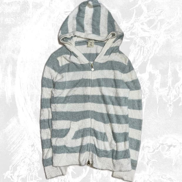 젤라또피케 민트 스트라이프 투웨이 후드집업
