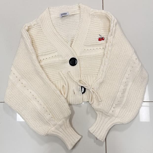 새) 키르시 리본 가디건