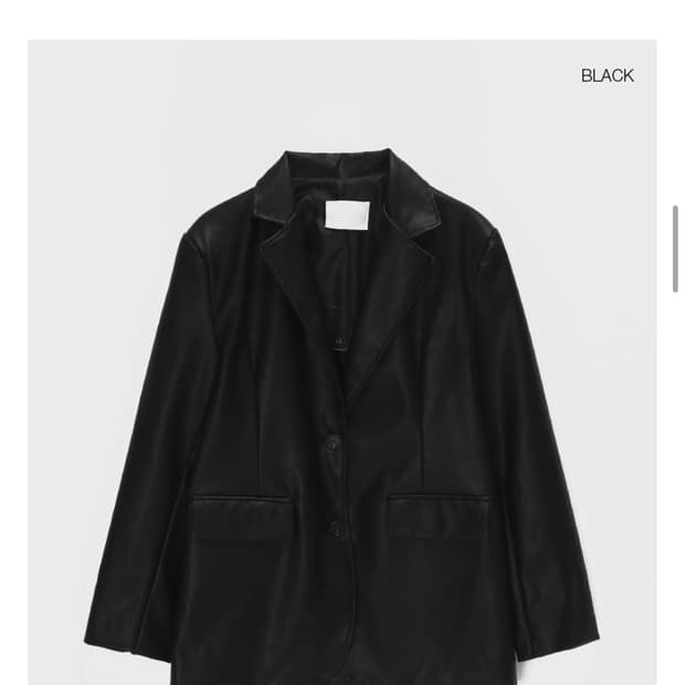 블랙업 리피스 오버핏 레더자켓