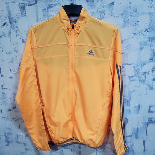 아디다스 오렌지색 런닝 바람막이 